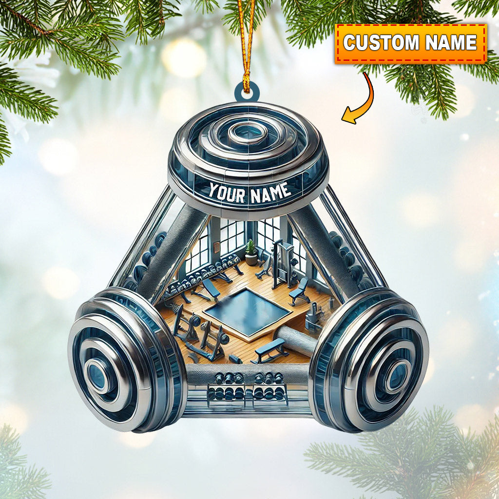 Blisscorners Weight Room Christmas Home Decor Christmas Ornament, Personalized Ornament2D Flat LM2211