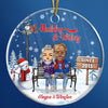 Christmas Family Couple I'm Yours No Returns Or Refunds - Gift For Couples - Personalized Custom Circle Acrylic Ornament