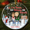 Christmas Family Couple I'm Yours No Returns Or Refunds - Gift For Couples - Personalized Custom Circle Acrylic Ornament