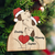 Christmas Dog Family - Personalized Custom Shaped Wooden Ornament