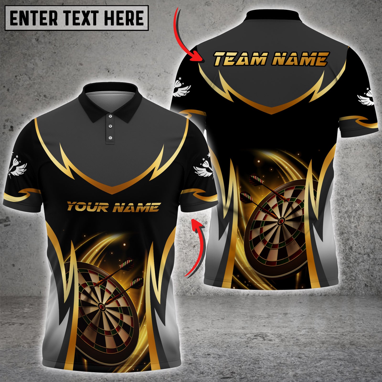 Blisscorners Darts Futuristic Lightning Dartboard Multicolor Customized Name, Team Name 3D Shirts