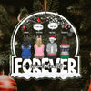 Christmas Forever In Our Hearts - Memorial Gift - Personalized Custom Shaped Acrylic Ornament