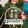 Christmas Forever In Our Hearts - Memorial Gift - Personalized Custom Shaped Acrylic Ornament