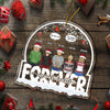 Christmas Forever In Our Hearts - Memorial Gift - Personalized Custom Shaped Acrylic Ornament