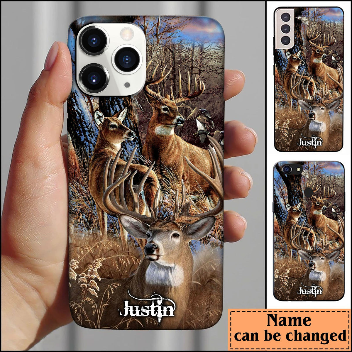 Blisscorners Deer Hunting Personalized Name Phone Case LM0912