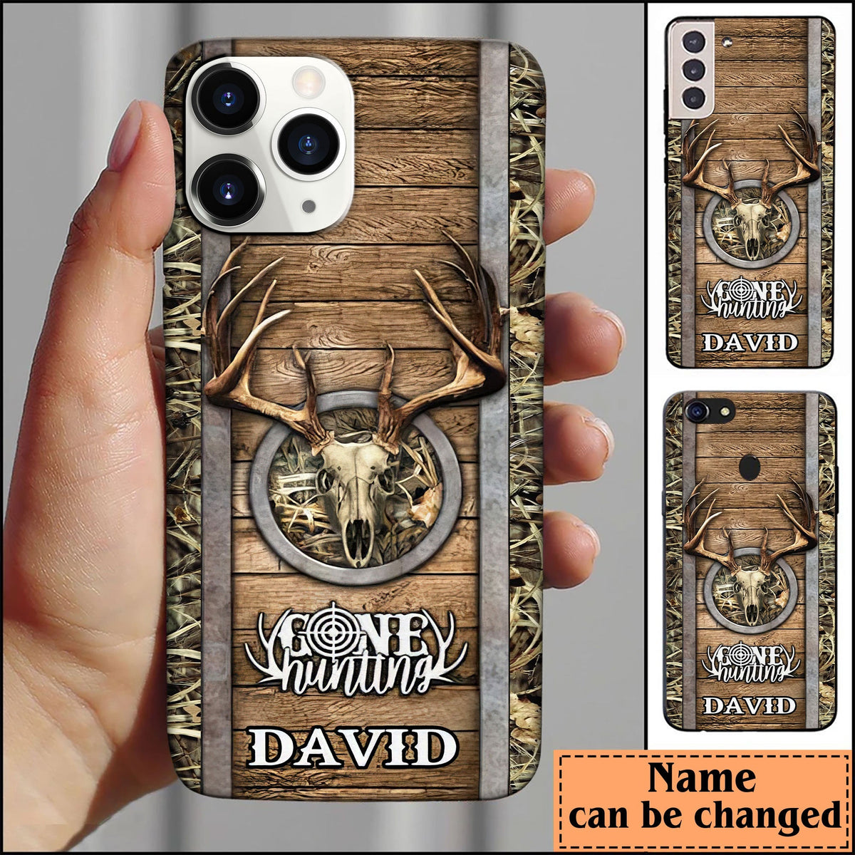 Blisscorners Hunting Skull Personalized Name Phone Case LM0912