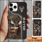 Blisscorners Zipper Deer Hunting Camo Pattern Personalized Name Phone Case LM0912