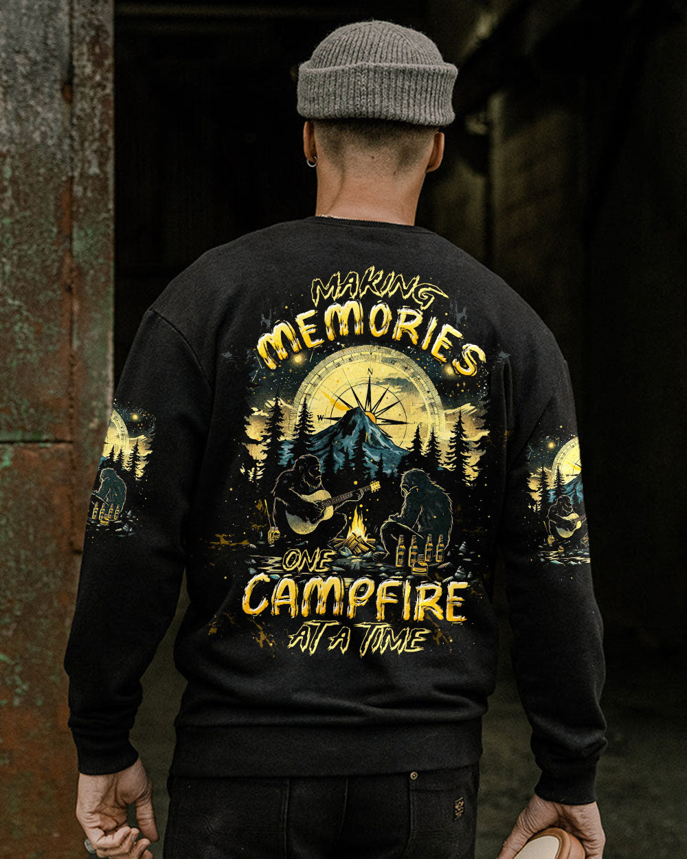 BLISSCORNERS MAKING MEMORIES ONE CAMPFIRE AT A TIME BIGFOOT ALL OVER PRINT