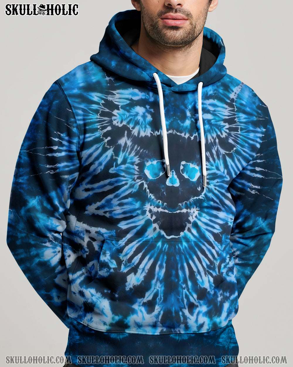 BLISSCORNERS DEMON SKULL TIE DYE  ALL OVER PRINT
