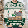 Christmas Lying Dog Happy Pawlidays - Personalized Unisex Ugly Sweater