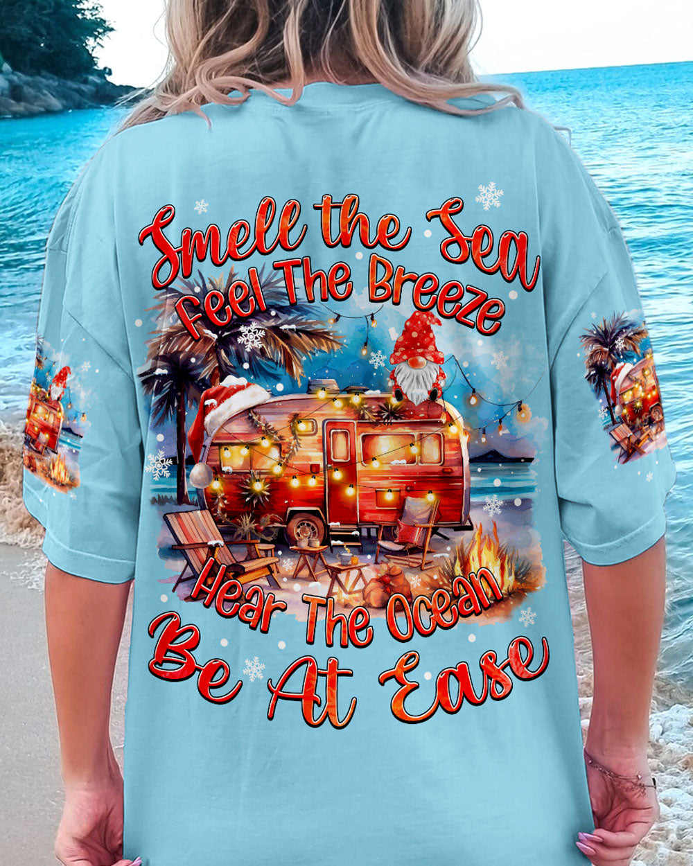 BLISSCORNERS SMELL THE SEA FEEL THE BREEZE CHRISTMAS ALL OVER PRINT