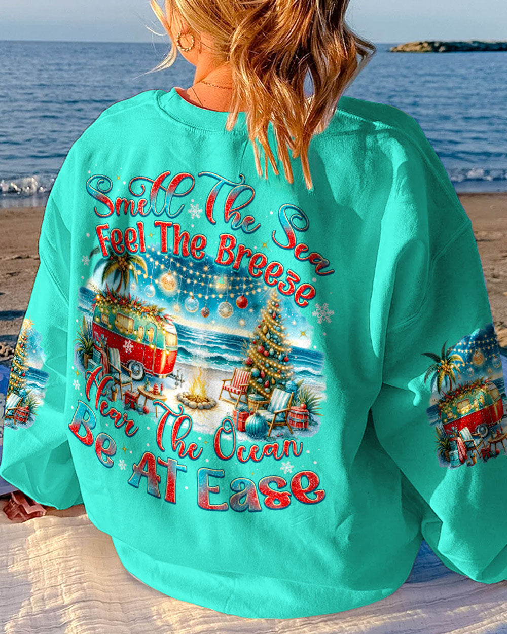 BLISSCORNERS SMELL THE SEA FEEL THE BREEZE CHRISTMAS ALL OVER PRINT
