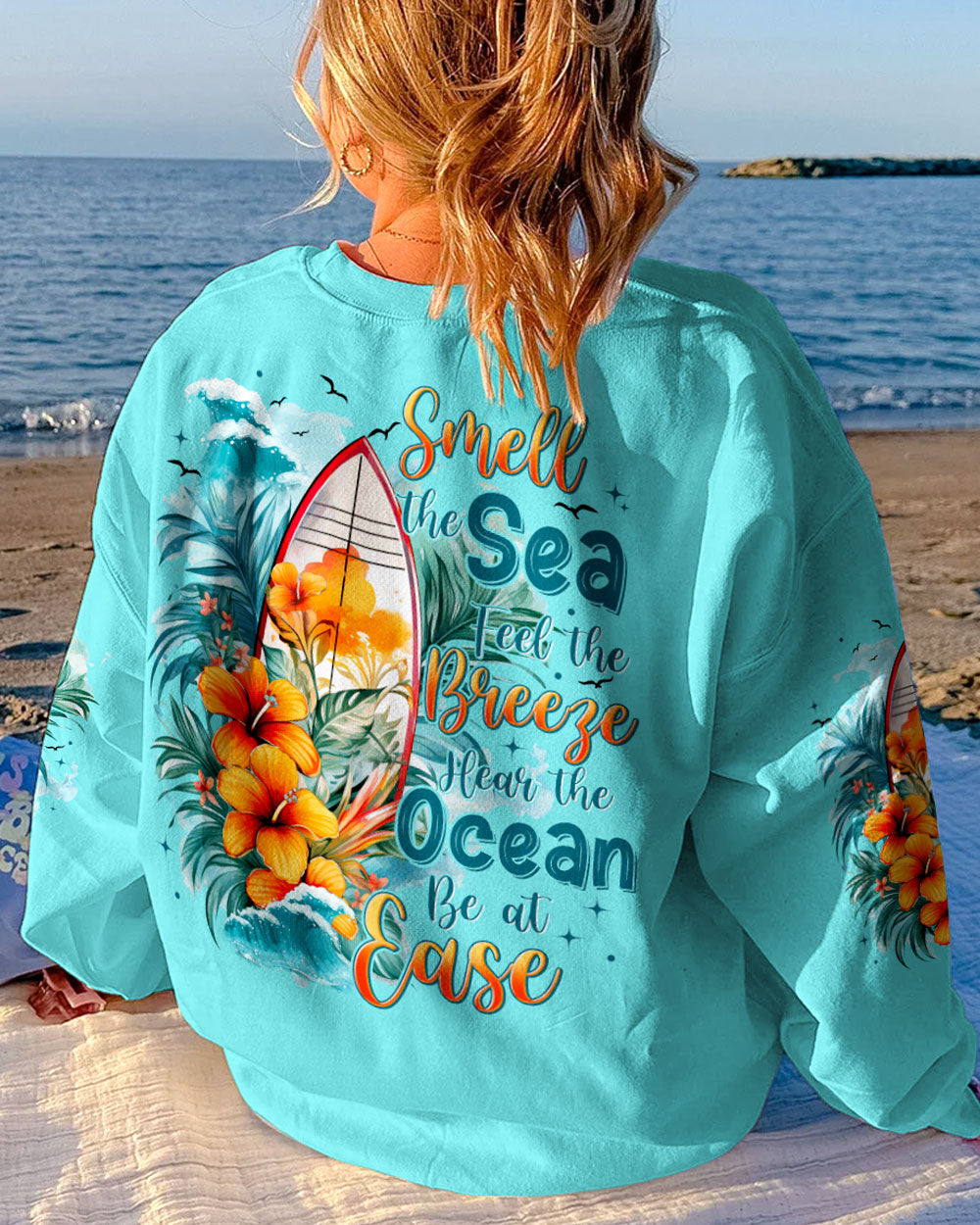 BLISSCORNERS SMELL THE SEA FEEL THE BREEZE ALL OVER PRINT