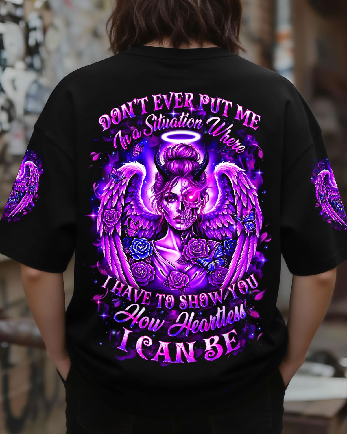 BLISSCORNERS NOT EVERYONE LIKES ME SKULL MESSY BUN ALL OVER PRINT