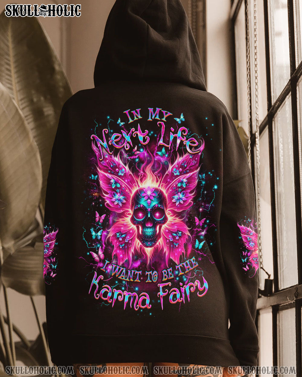 BLISSCORNERS KARMA FAIRY SKULL WINGS ALL OVER PRINT
