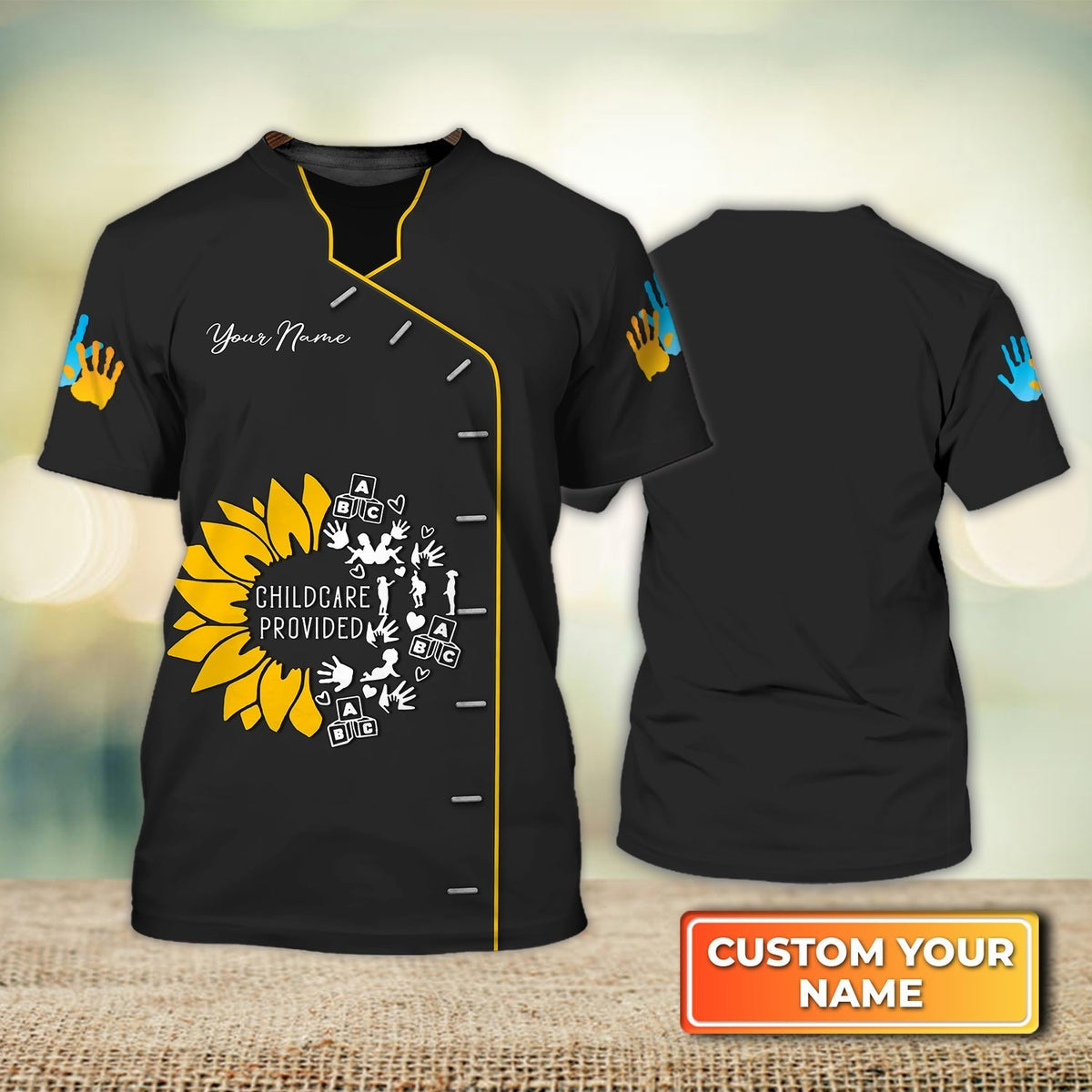 Blisscorners Custom 3D Shirt For Childe Care Women Flower Child Childcare Provider Child Care Home Provider Unifrom
