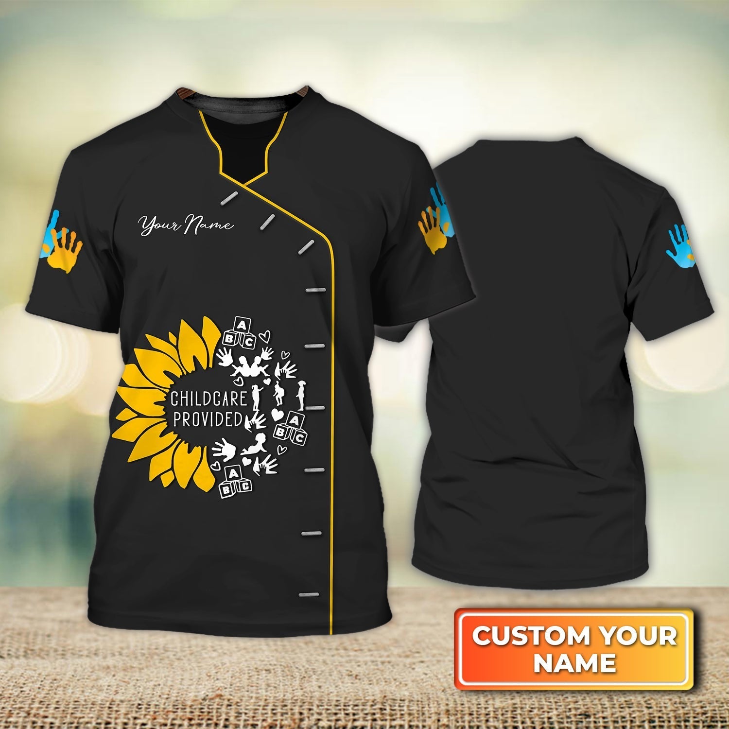 Blisscorners Custom 3D Shirt For Childe Care Women Flower Child Childcare Provider Child Care Home Provider Unifrom
