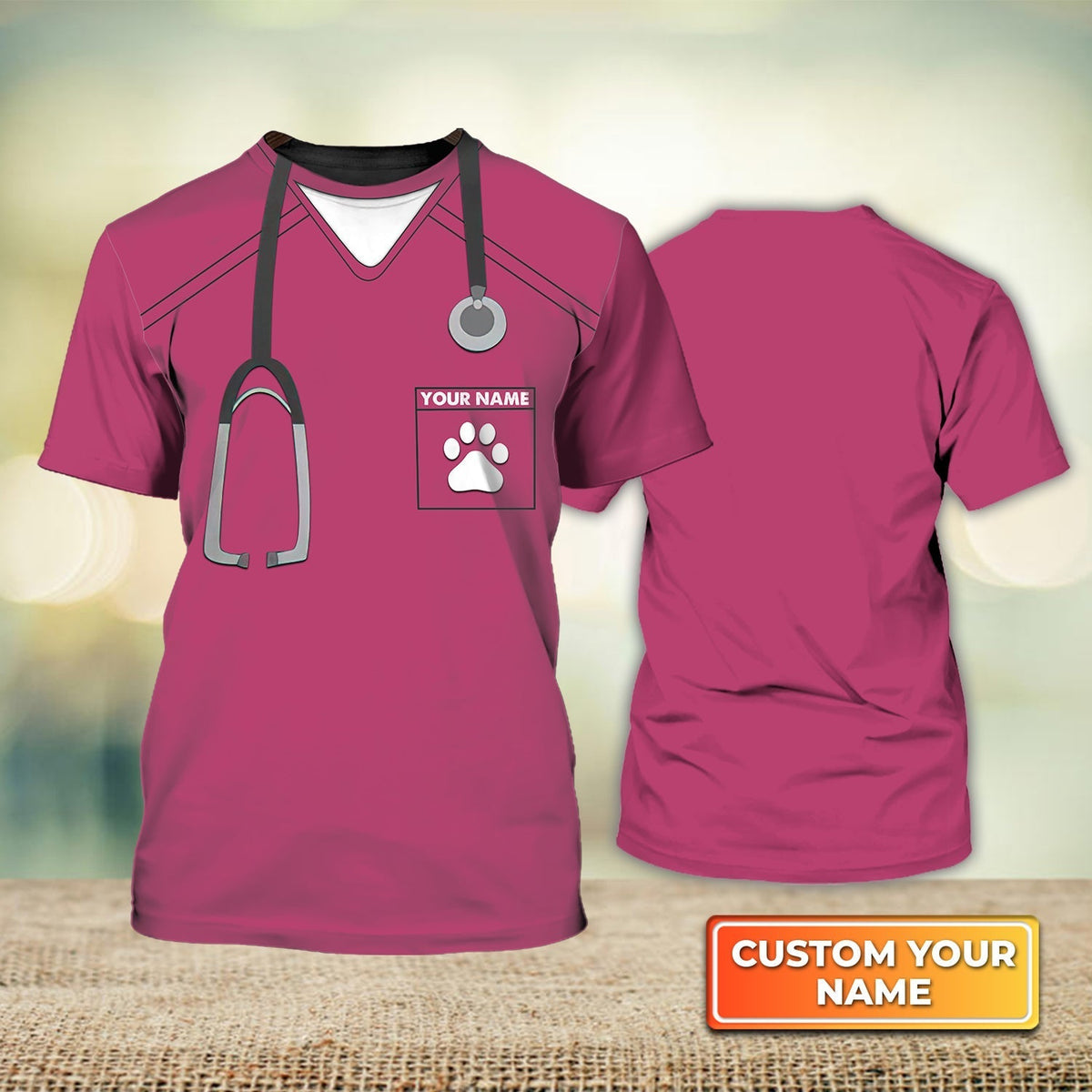 Blisscorners Customized 3D Veterinarian Shirt Veterinarian Uniform Gift For Veterianrian