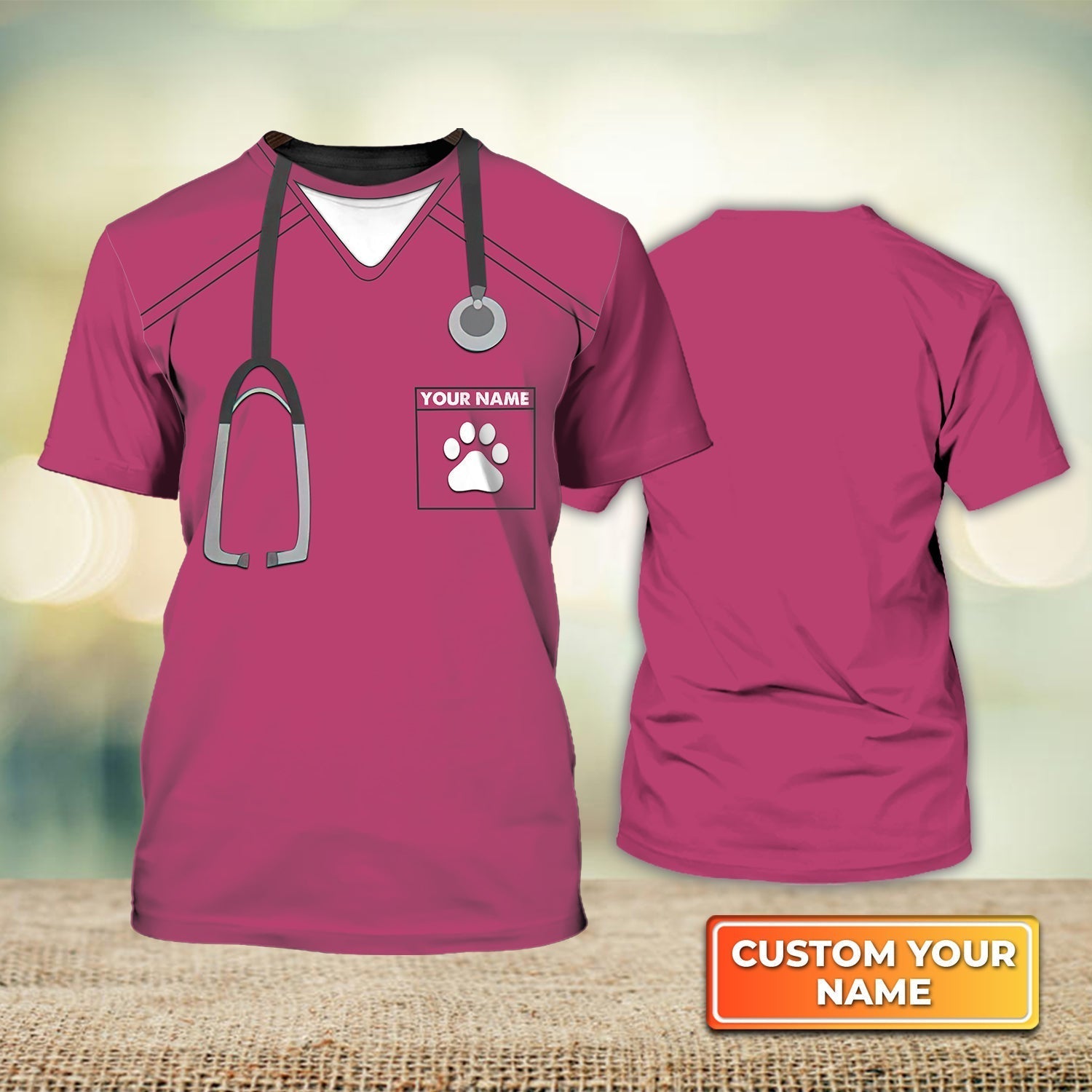 Blisscorners Customized 3D Veterinarian Shirt Veterinarian Uniform Gift For Veterianrian