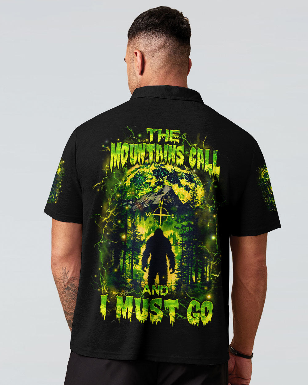 BLISSCORNERS THE MOUNTAINS CALL AND I MUST GO BIGFOOT ALL OVER PRINT