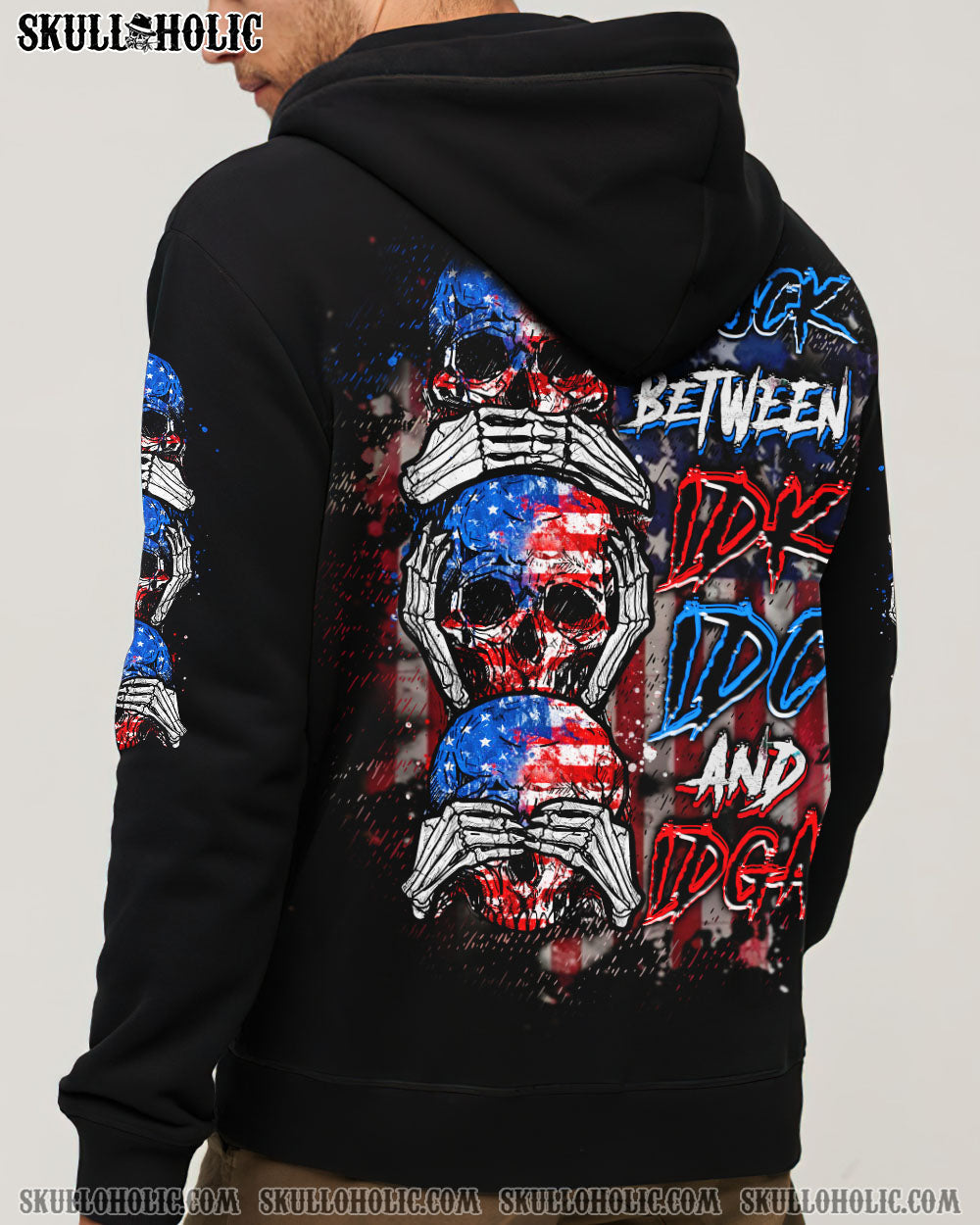 BLISSCORNERS STUCK BETWEEN IDK IDC AND IDGAF SKULL ALL OVER PRINT