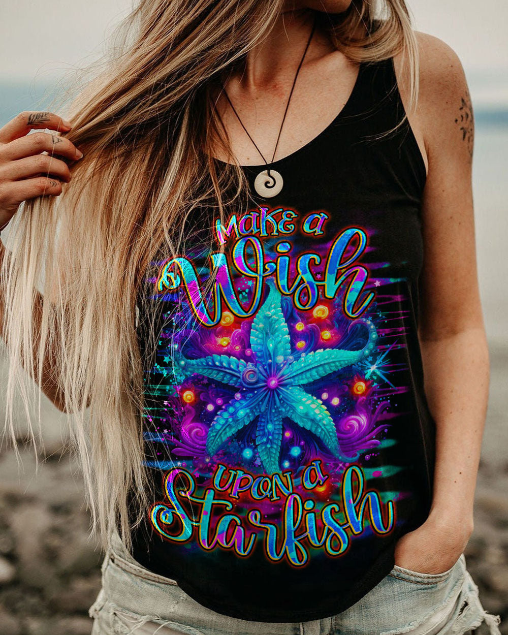 BLISSCORNERS MAKE A WISH UPON A STARFISH ALL OVER PRINT