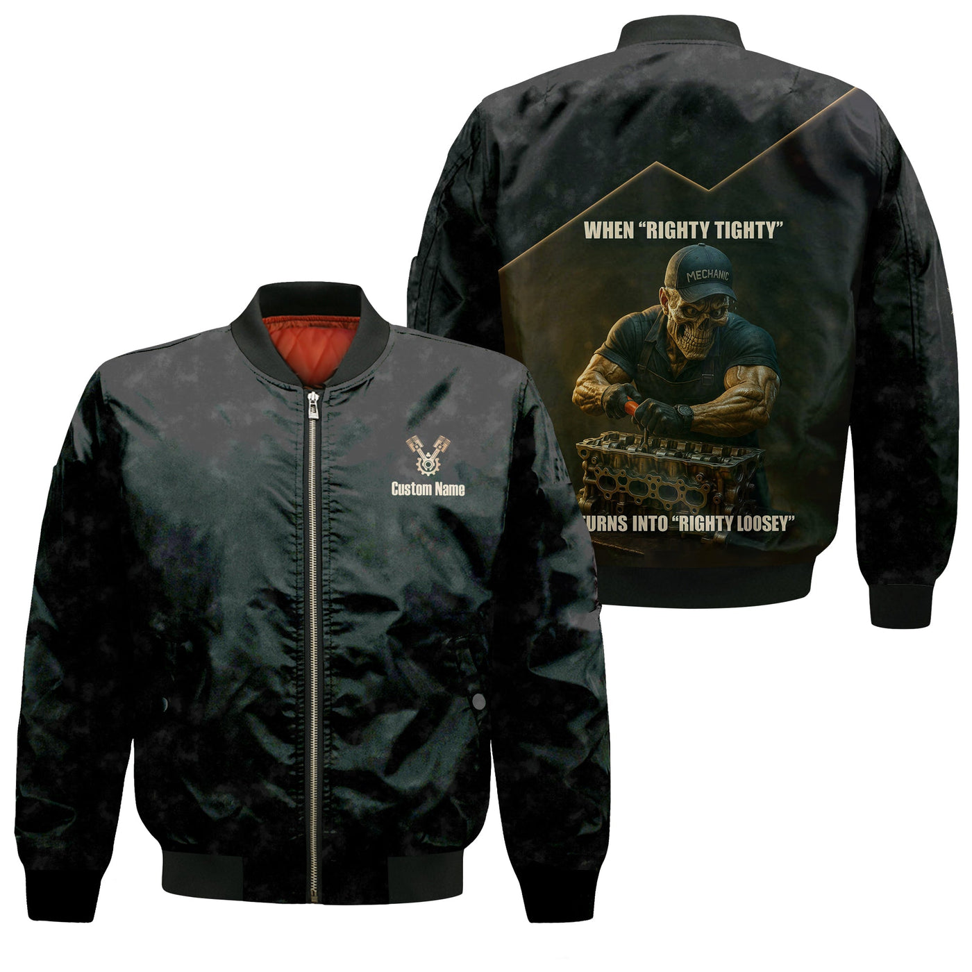 Blisscorners Personalized Mechanic Shirt, When "Righty Tighty" Turn Into "Righty Loosey", Funny Quote Design, Gift For Men