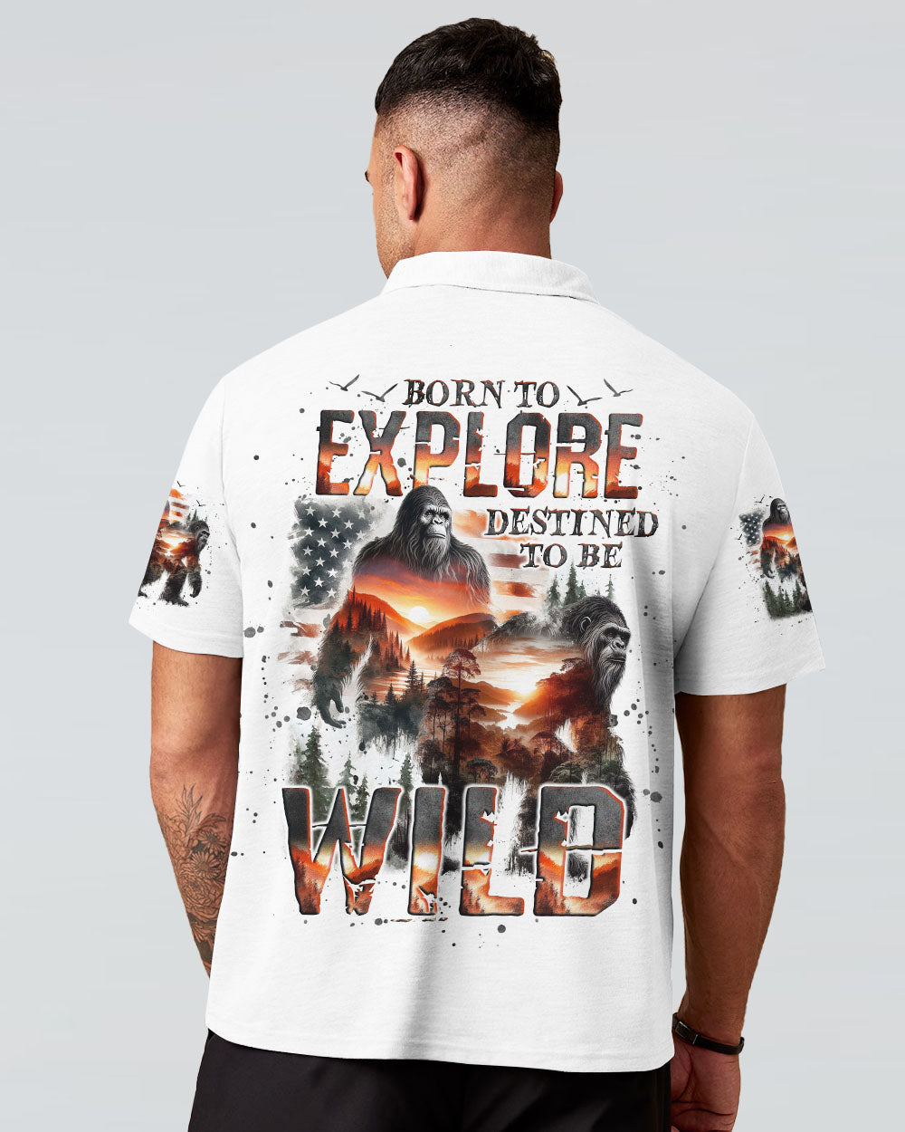 BLISSCORNERS BORN TO EXPLORE DESTINED TO BE WILD BIGFOOT ALL OVER PRINT