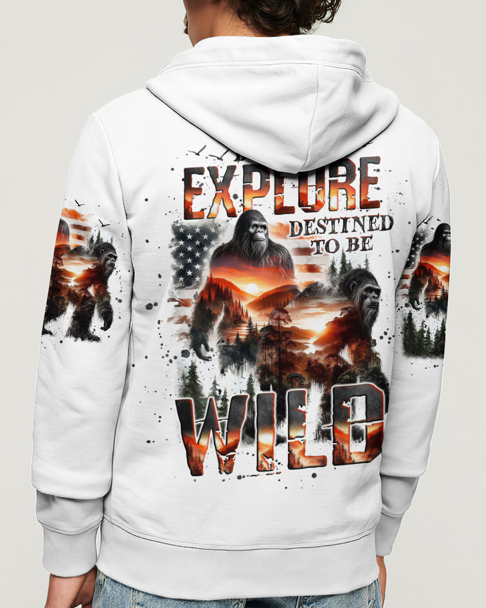 BLISSCORNERS BORN TO EXPLORE DESTINED TO BE WILD BIGFOOT ALL OVER PRINT