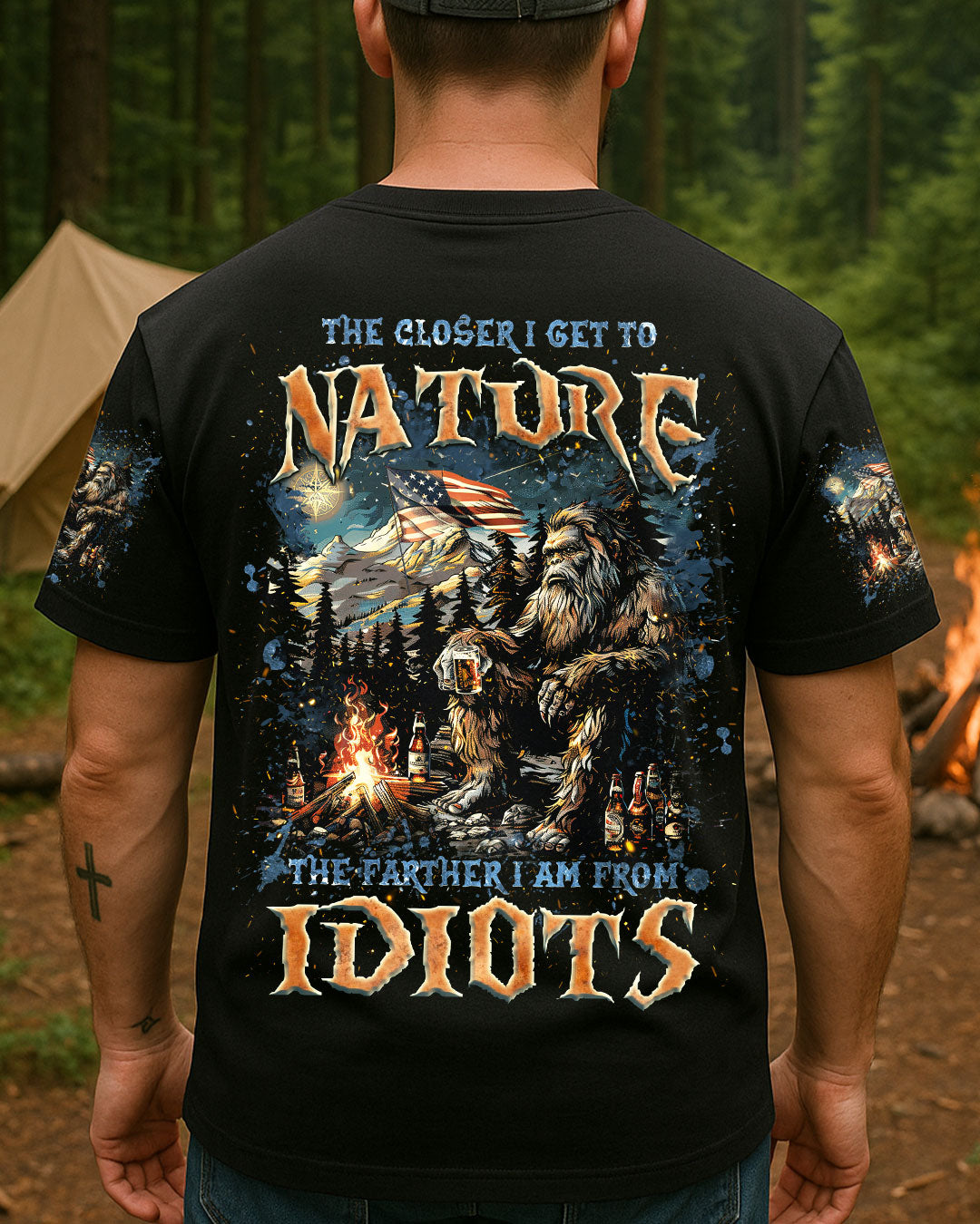 BLISSCORNERS THE CLOSER I GET TO NATURE BIGFOOT ALL OVER PRINT