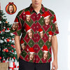 (Photo Inserted) Blisscorners Christmas Gift Custom Face Grid Christmas Men's Hawaiian Shirt