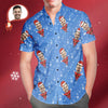 (Photo Inserted) Blisscorners Christmas Gift Custom Face Christmas Santa All Over Print Family Matching Hawaiian Outfit