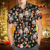 (Photo Inserted) Blisscorners Black Custom Face Shirt Personalized Photo Men's Hawaiian Shirt Christmas Surprise Gift - Merry Christmas