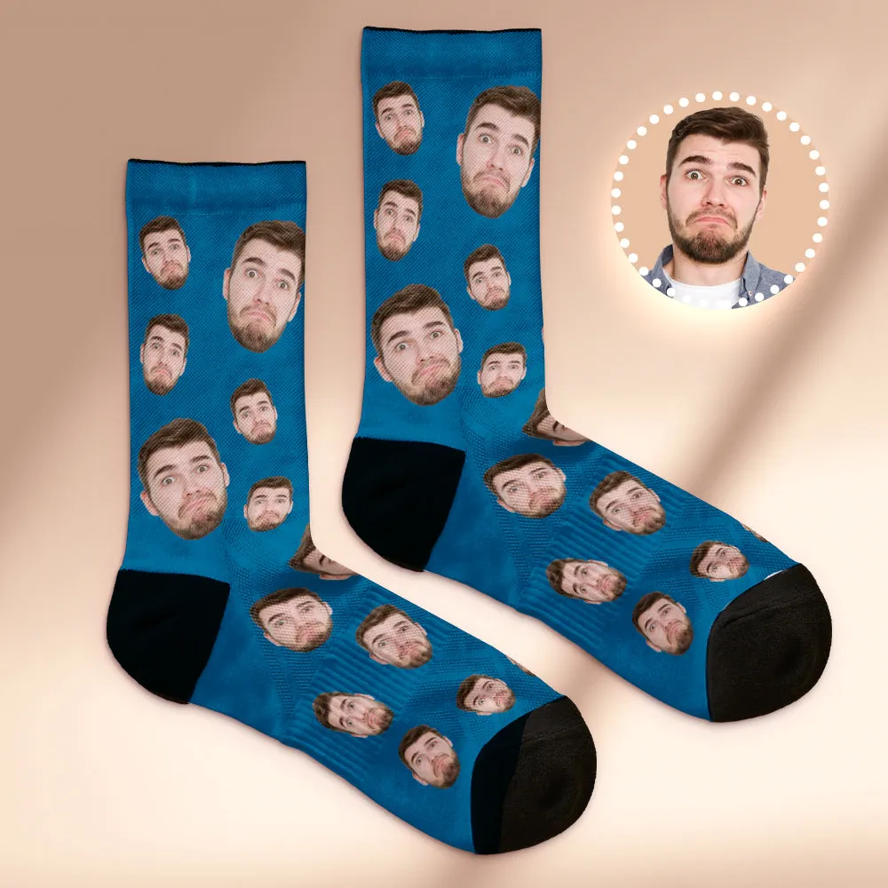 Blisscorners Custom Face Socks, Fun Socks For Men, Christmas Golf Gift, Golf Gift For MenLM2611