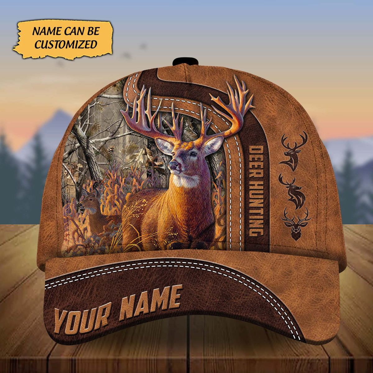 Blisscorners Custom Name Tim Deer Hunting Premium 3D Printed Cap