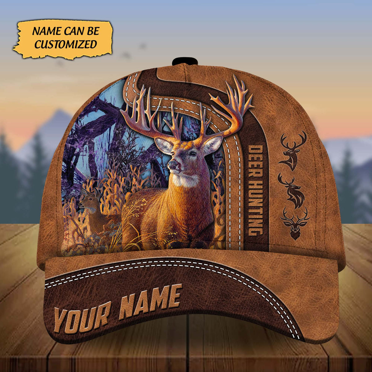 Blisscorners Custom Name Tim Deer Hunting Premium 3D Printed Cap