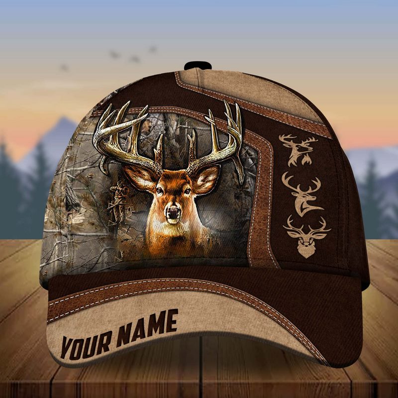 Blisscorners Collab Artist Deer Hunting Personalized Hat 3D Printed Multicolor