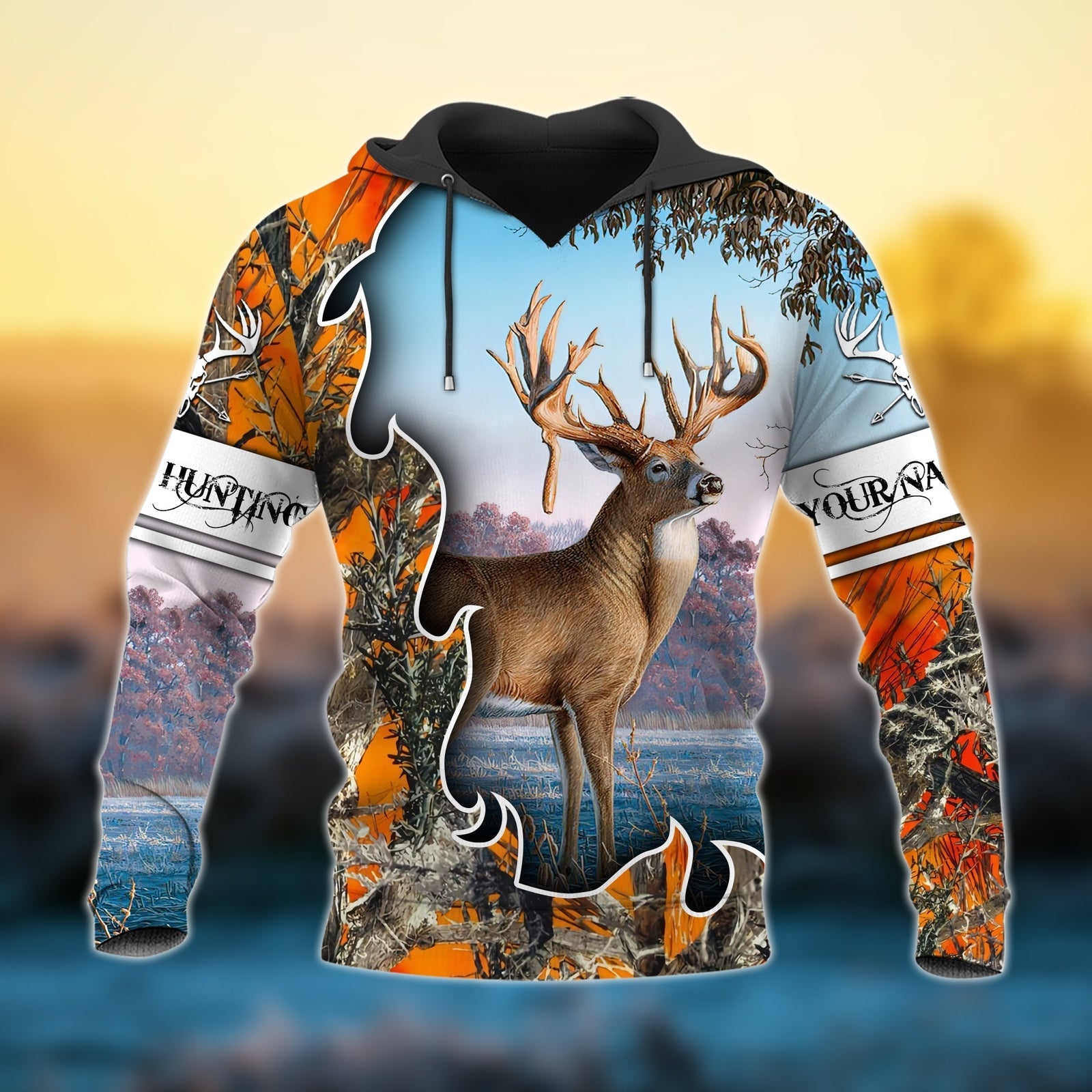 Blisscorners Personalized Deer Hunting 3D Hoodie (3 Colors)