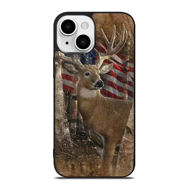 Blisscorners DEER HUNTING AMERICAN FLAG - Personalized Hunting Phone Case Full Wrap Phone Case LM0812