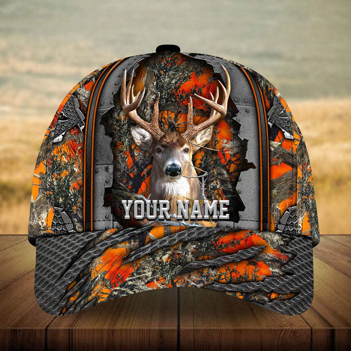 Blisscorners Steel Loralle Cracked Deer Hunting Camo Pattern 3D Multicolor Personalized Cap