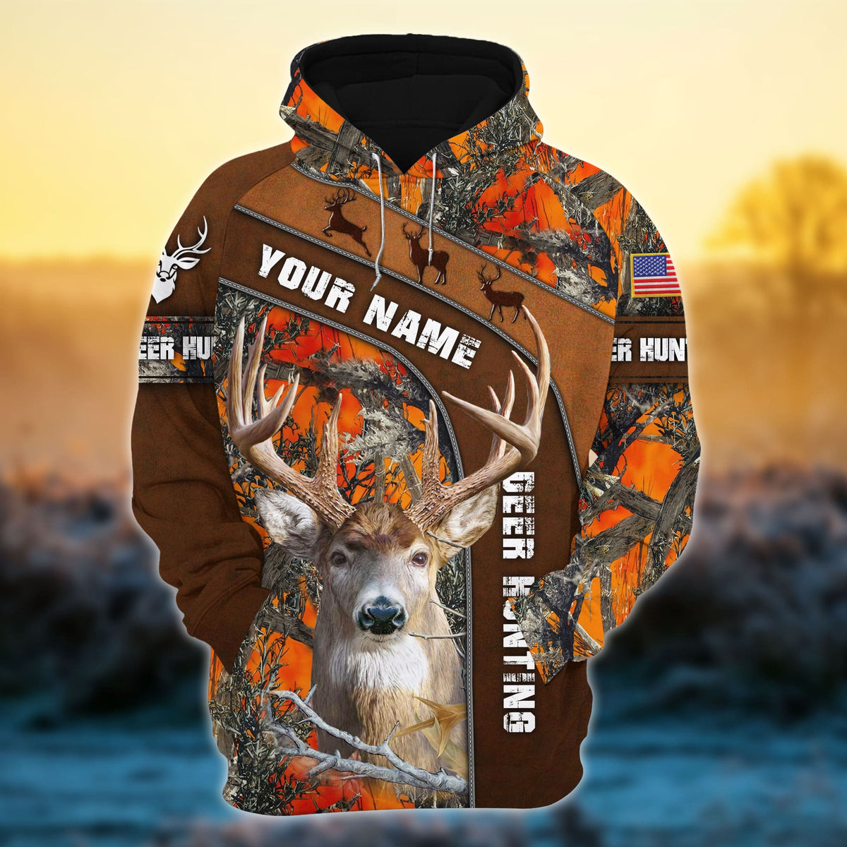 Blisscorners The Best Deer Hunting 3D Hoodie (3 Colors)