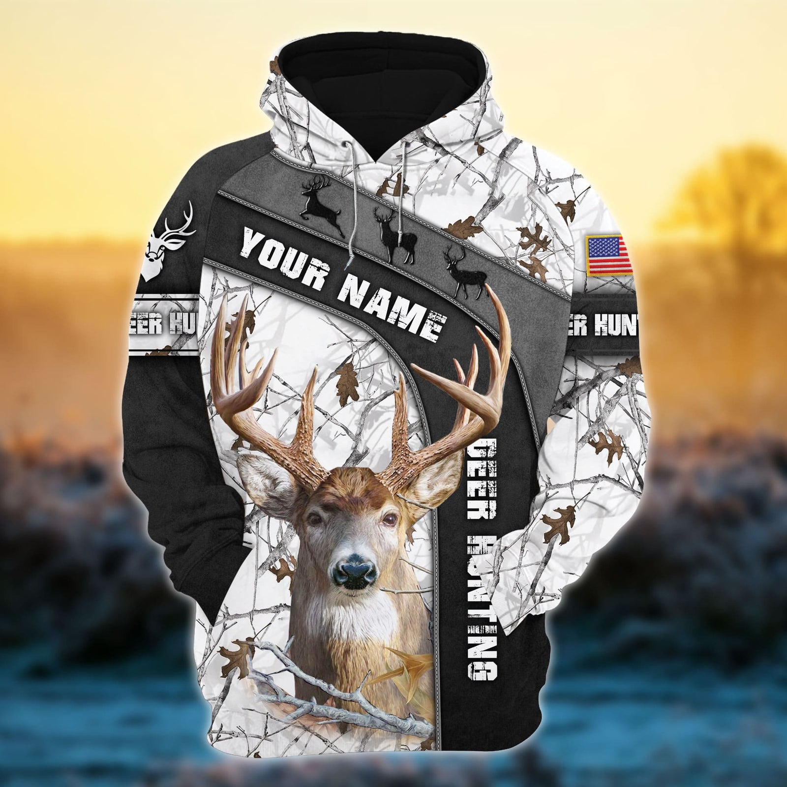 Blisscorners The Best Deer Hunting 3D Hoodie (3 Colors)