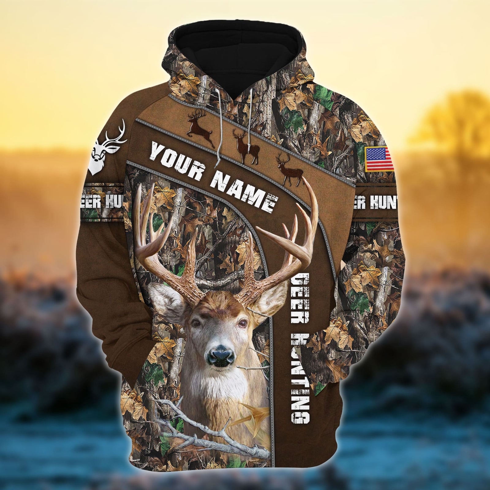 Blisscorners The Best Deer Hunting 3D Hoodie (3 Colors)