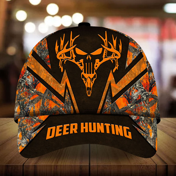 Blisscorners The Best Deer Hunting Skull Deer Pattern 3D Multicolor Personalized Cap
