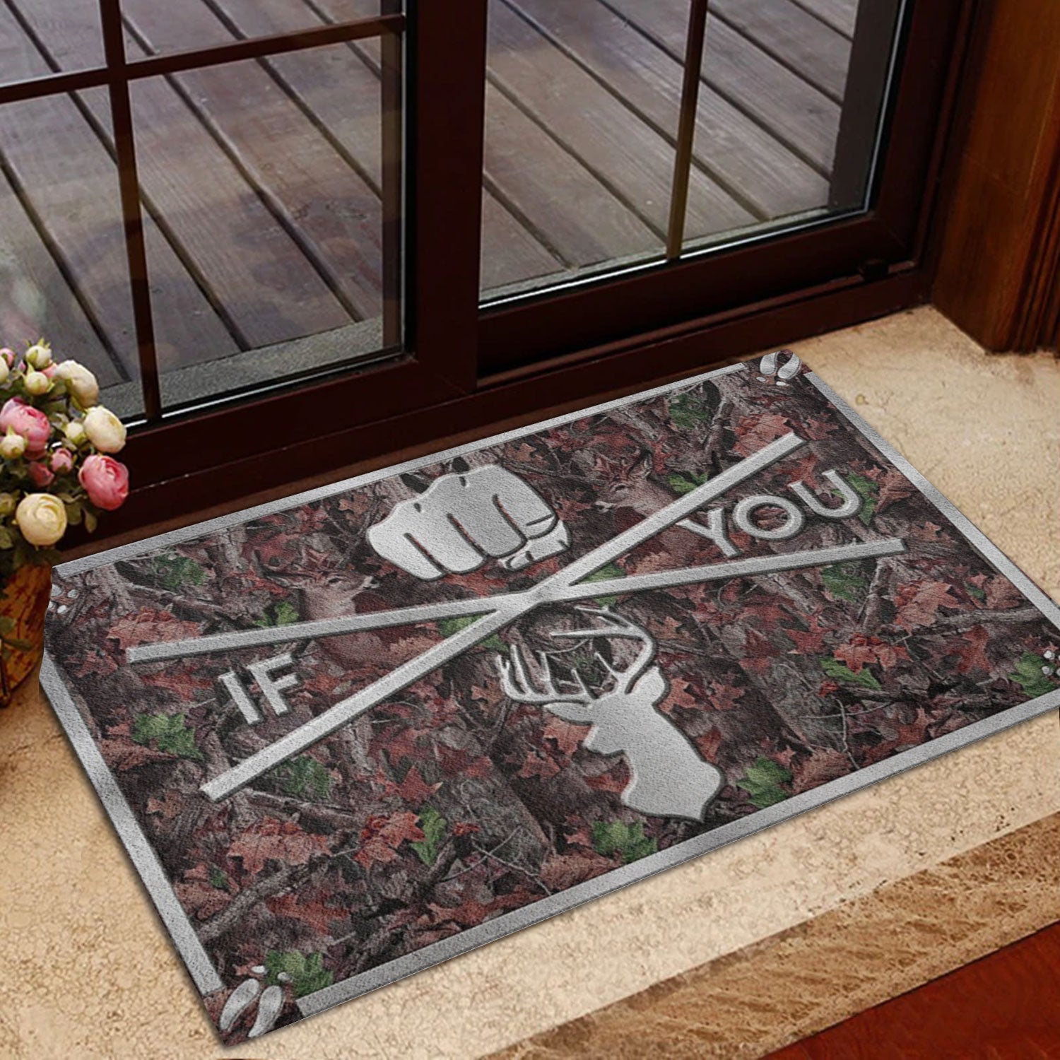 Blisscorners Hunting Rubber Doormat, Hunting IF You Hunter Welcome Doormat, Indoor Outdoor Door Mat, Home Decor
 LM1611