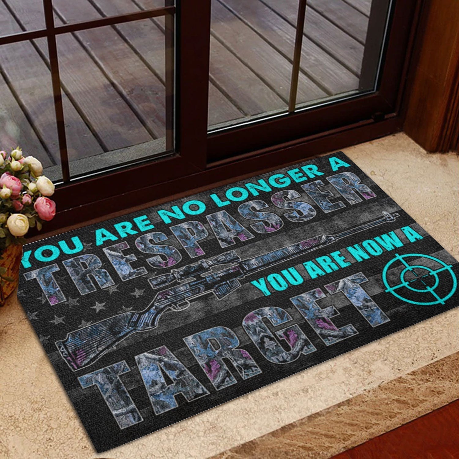 Blisscorners Hunting Rubber Doormat, Hunting You Are No Longer A You Are Now A Welcome Doormat, Indoor Outdoor Door Mat, Home Decor