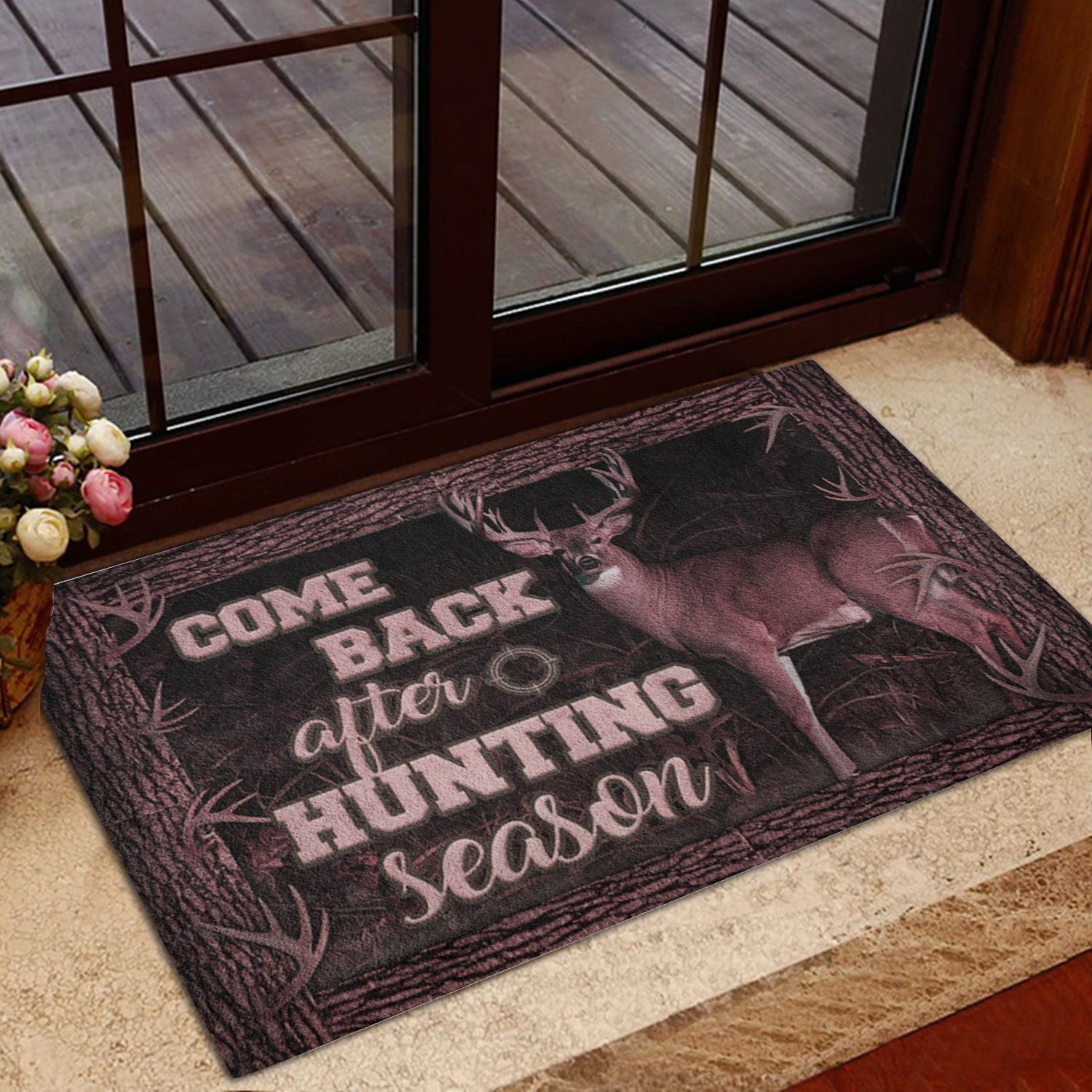 Blisscorners Hunting Rubber Doormat, Hunting Come Back Ater Hunting Season Hunter Welcome Doormat, Indoor Outdoor Door Mat, Home Decor

 LM1611