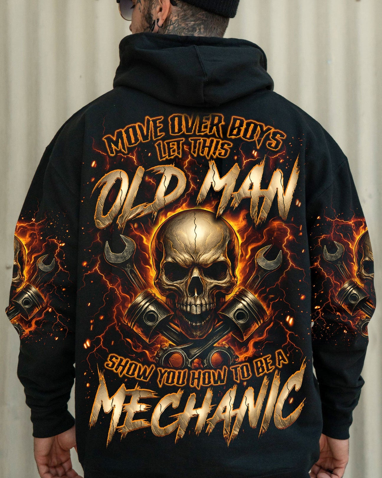 BLISSCORNERS I'M THAT DIESEL MECHANIC EAGLE SKULL ALL OVER PRINT