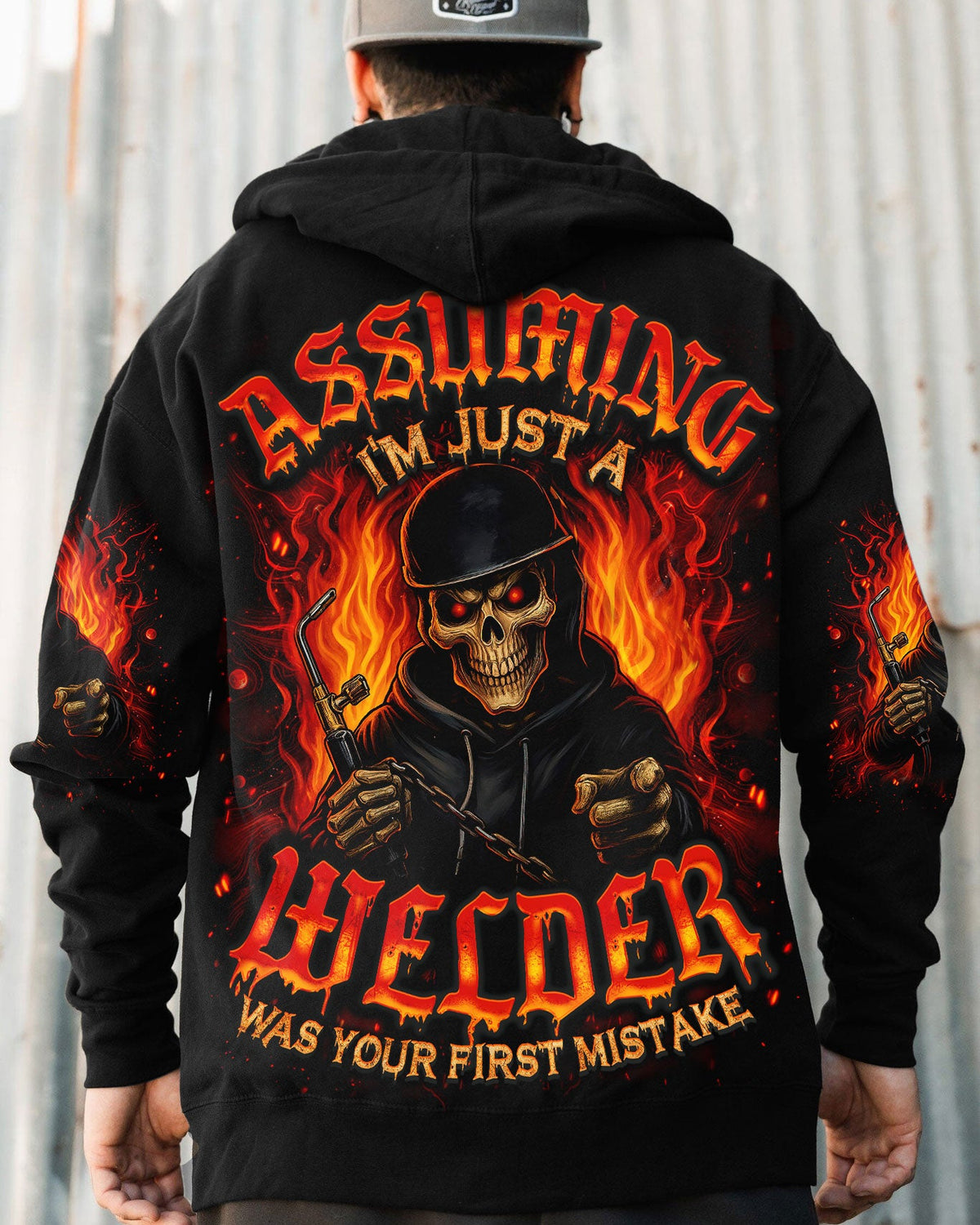 BLISSCORNERS I'M NOT ANTI-SOCIAL WELDER SKULL ALL OVER PRINT