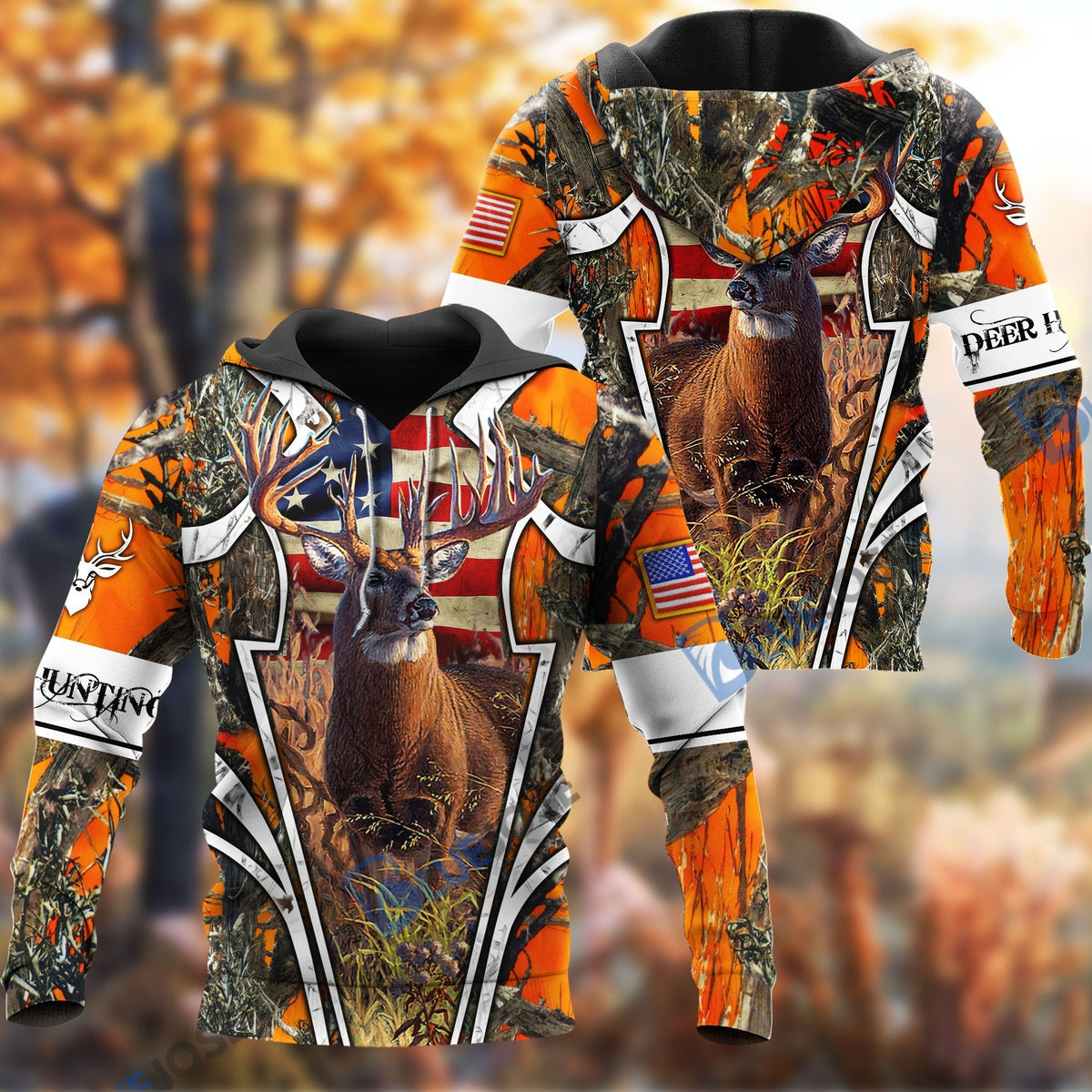 Blisscorners Personalized Name Deer Hunting Color Pattern 3D Shirts